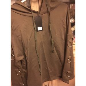 brand new olive green hoodie